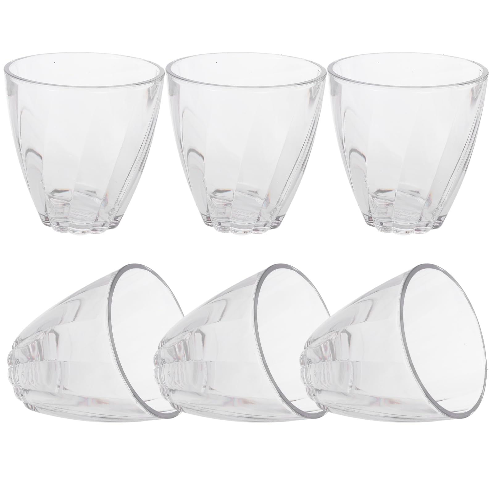 SHOWERORO 6pcs Bathroom Toothbrush Holder Cups Rinsing Drinking Tumblers Multi-functional for Easy Carrying Comfortable Grip Versatile Home Use