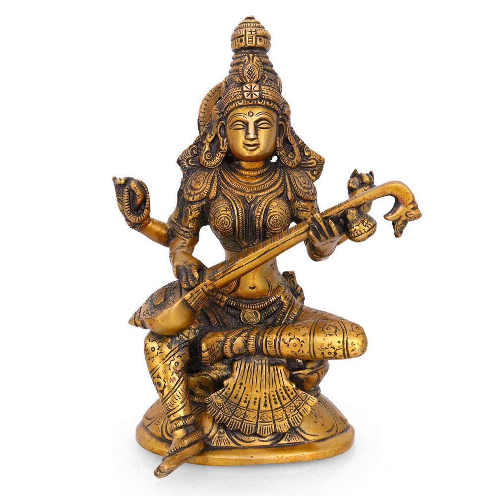 Buy Saraswati Idol Hindu Goddess of Music Art and Knowledge Saraswati
