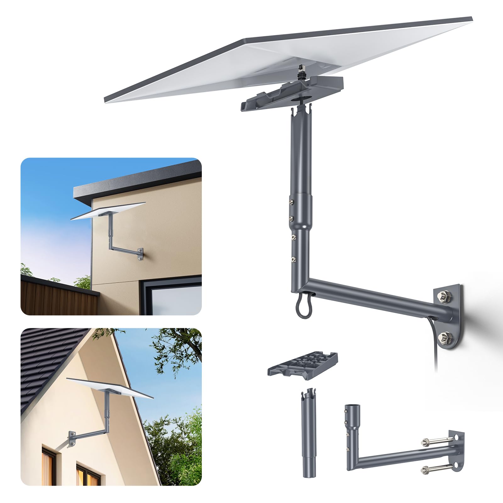 EDUP Support Starlink Gen 3 Réglable à 360°, Fixation Starlink Murale et Poteau, Support Antenne Starlink avec Adaptateur pour Kit Satellite Starlink Standard 4 / 4X / V3 / Gen 3