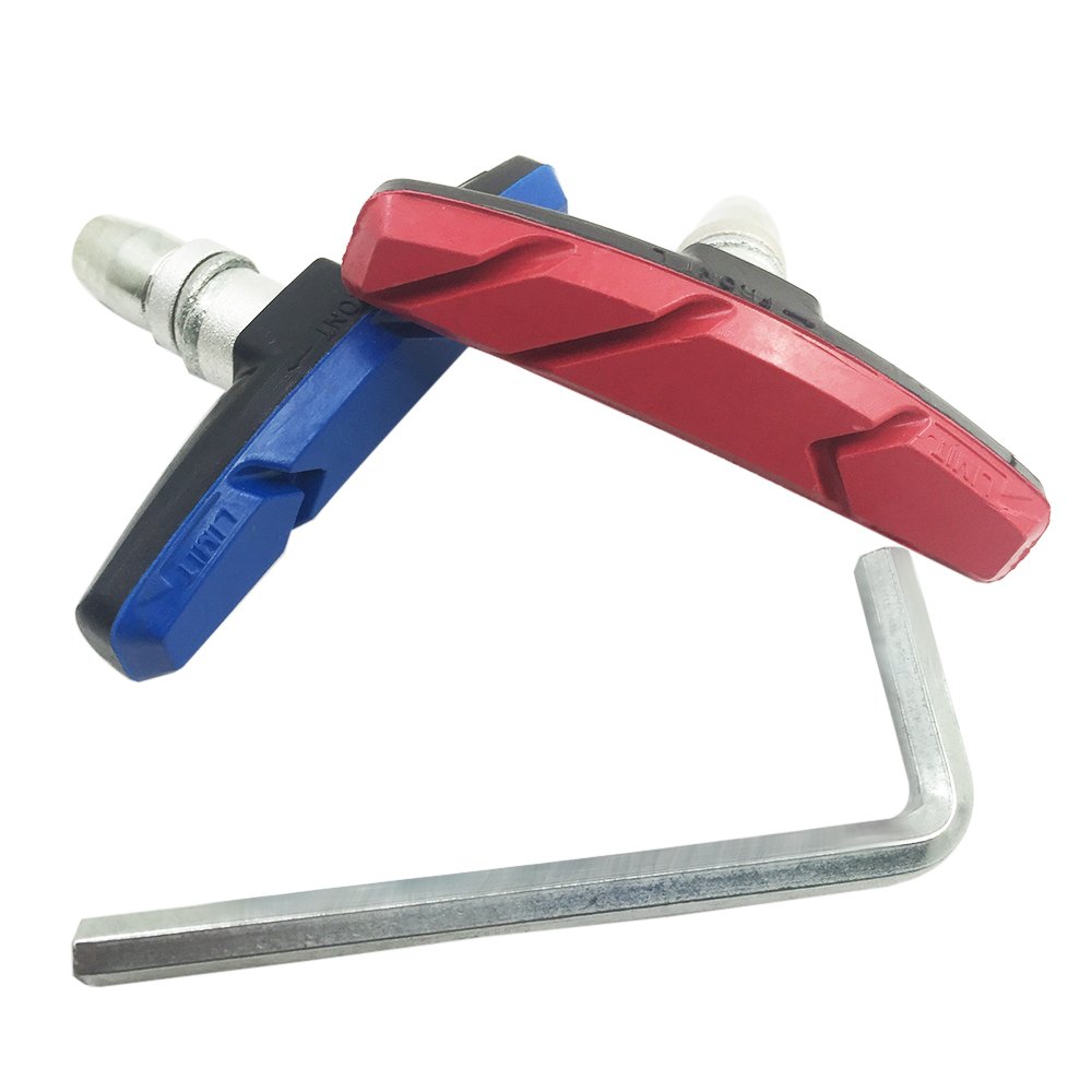 Lot De 2 Paires Plaquettes De Frein V-Brake Pour Vélo - Compatible Shimano, SRAM, Tektro - Avec Boulons