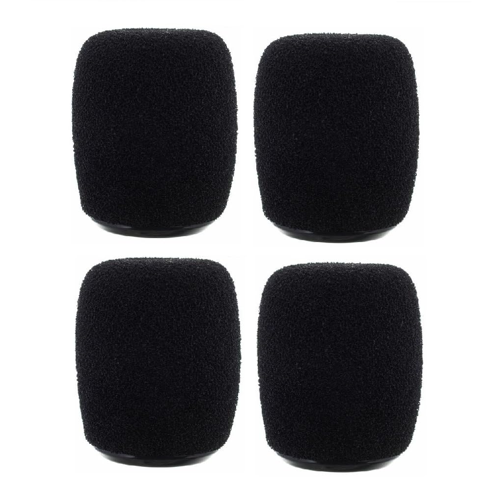 Generic Ricambio RK183WS copertura parabrezza in schiuma per microfono Shure BETA 98H/C miniatura, nero, confezione da 4