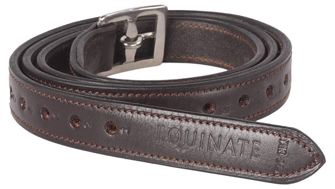 Equinate Leder Steigbügelriemen Superior mit Edelstahlschnallen