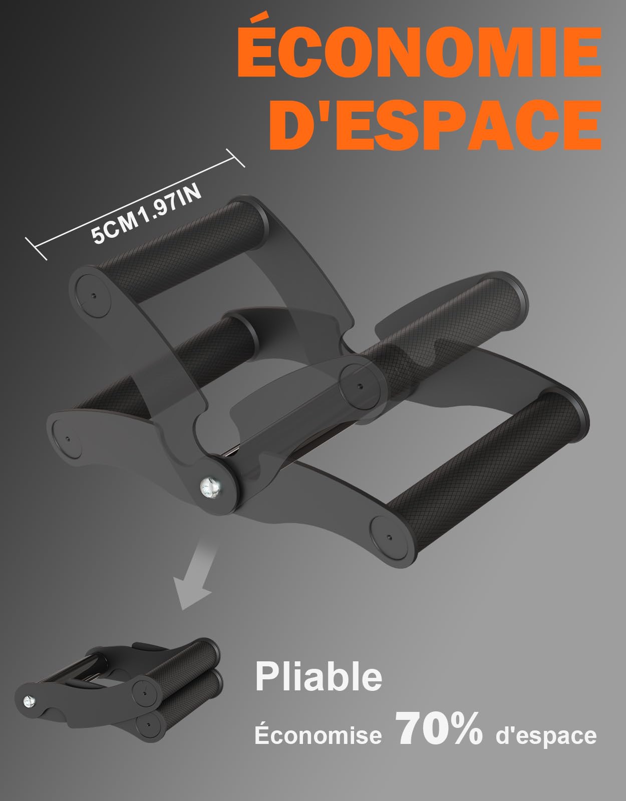 Fitarc Poignée portable en forme de mine terrestre, poignée de rangée en T pour barre, accessoires pour support