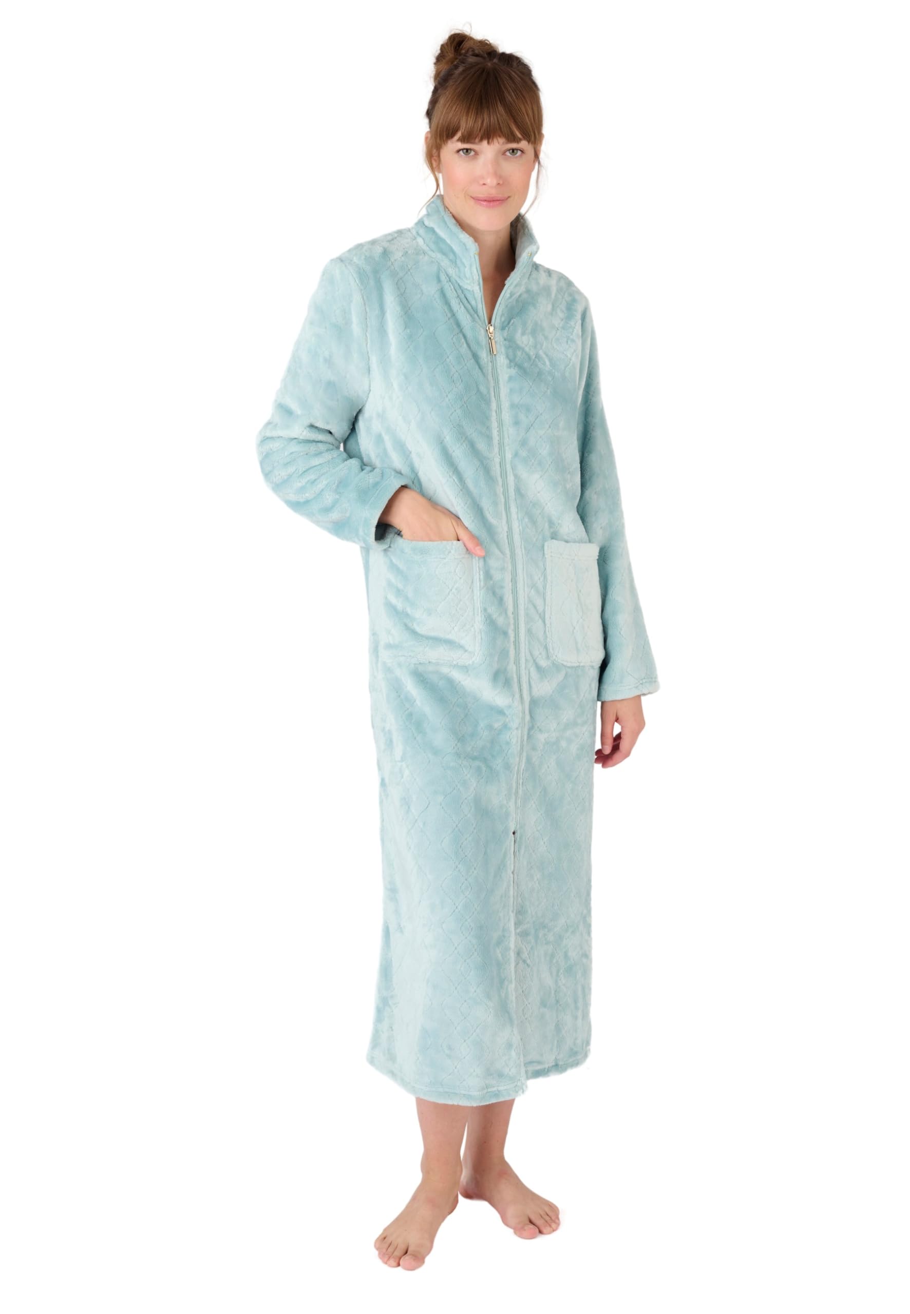 Damart - Thermolactyl Zipped Gown, Mint, 22/24
