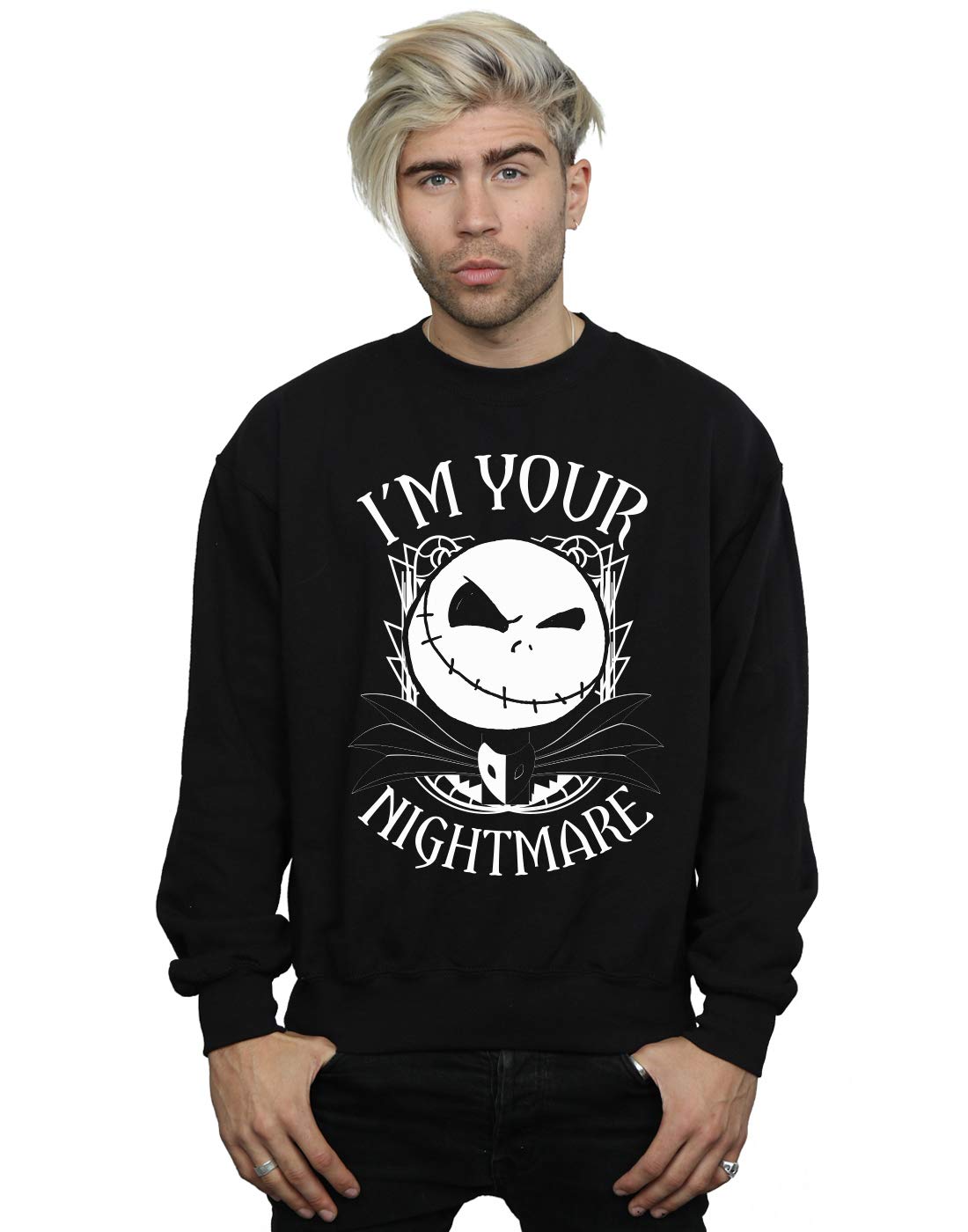 Absolute Cult Men's Black Disney Nightmare Before Christmas Nightmare Sweatshirt XXX-Large