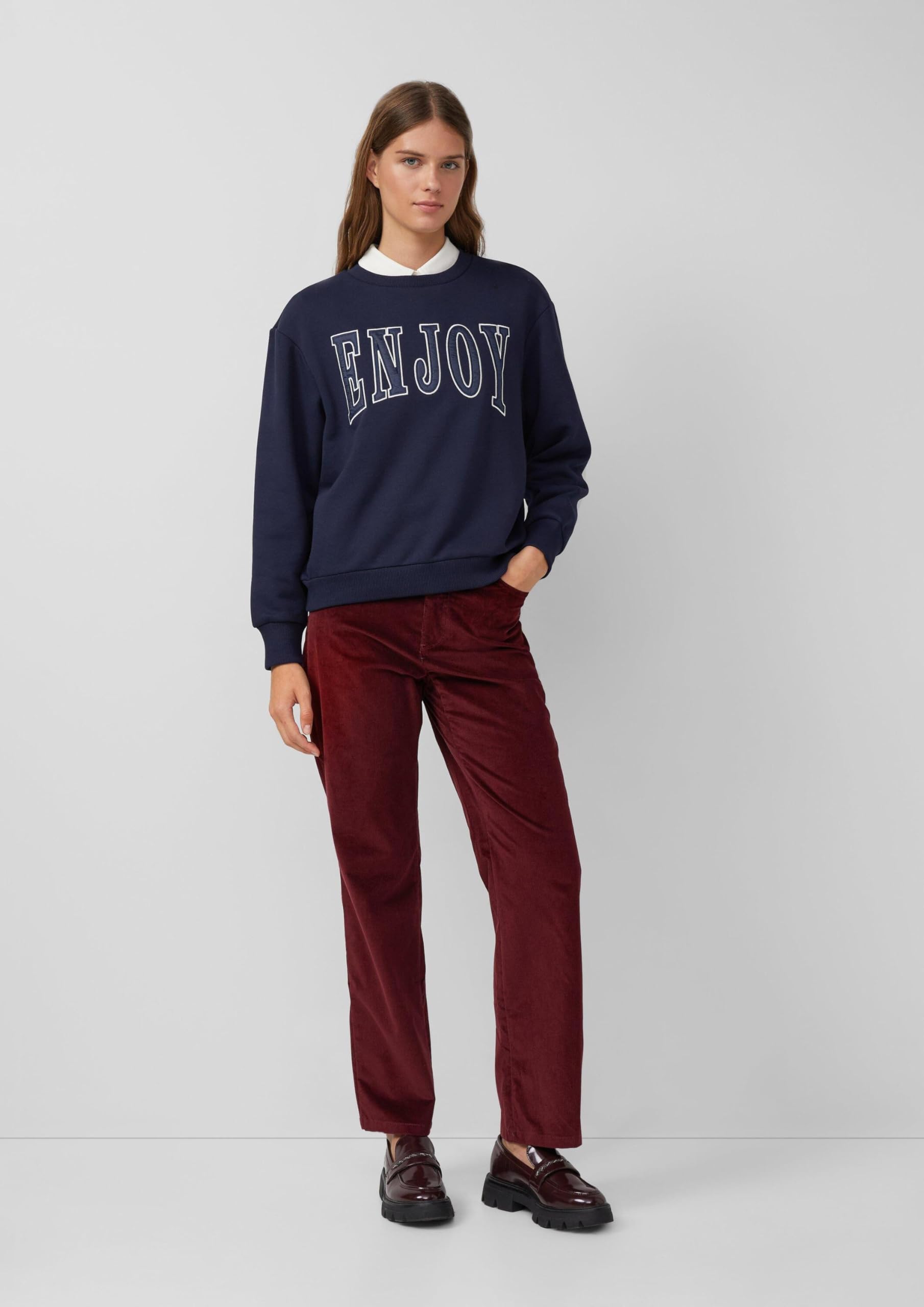s.Oliver Damen Cord Hose Cordhose/Regular Fit/Mid Rise/Straight Leg