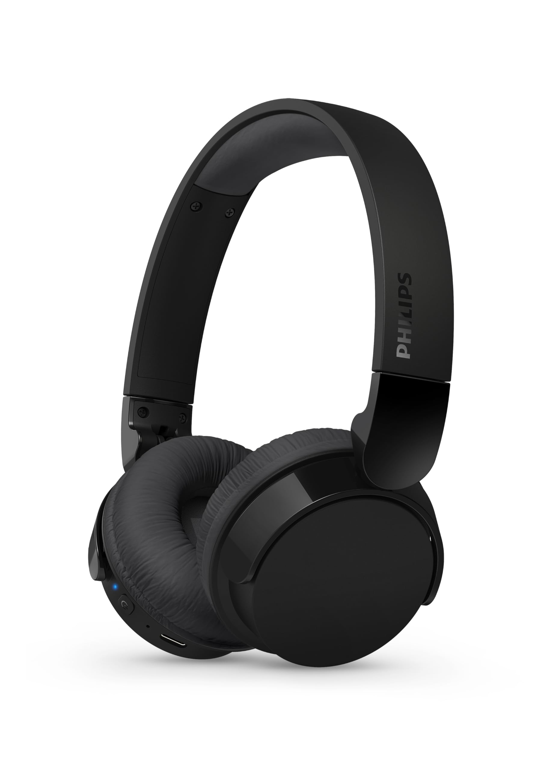 PHILIPSH3209 Wireless Headphones,On-Ear Bluetooth Headphones, Dynamic Bass, Sound Signature,Clear Call,25H Battery Life,Fast Charging,Soft Ear Cups,Bluetooth 5.3,Compact Design,Light,Dark Black
