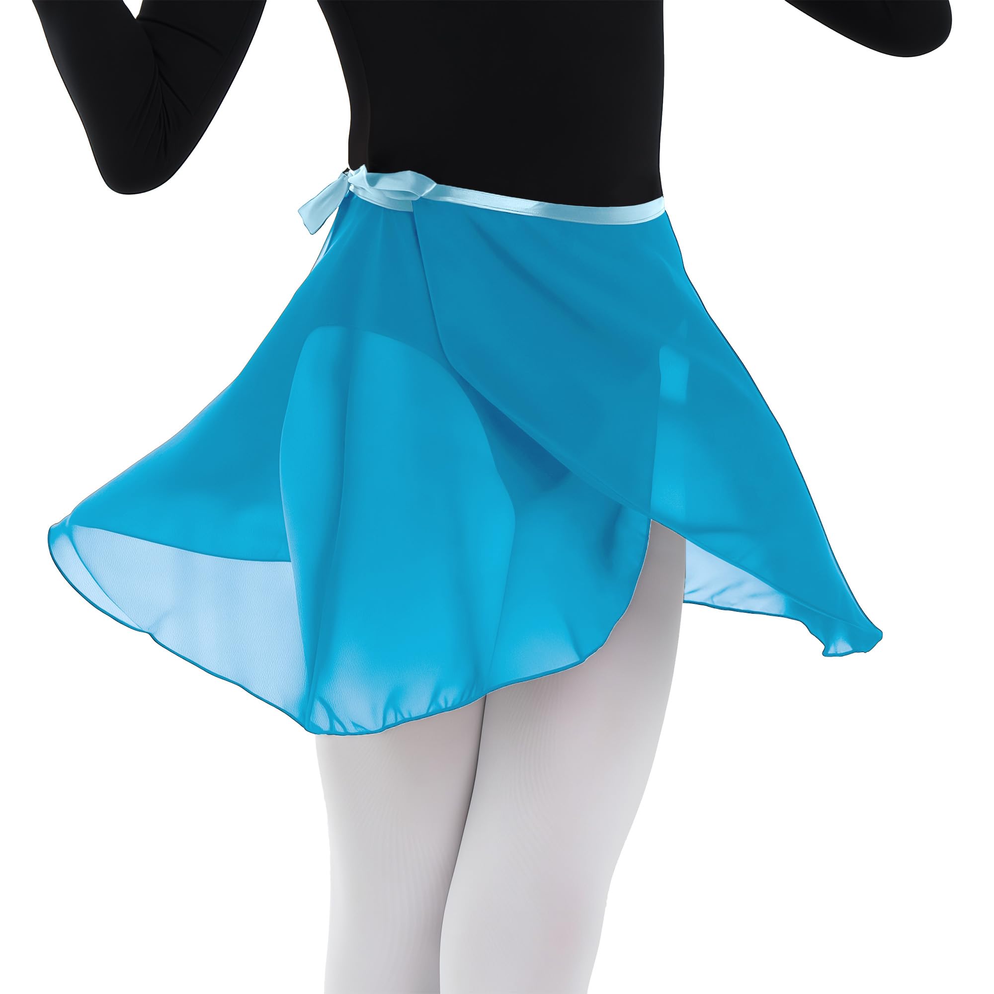 MUNAFIE Ballettkleidung Damen Ballett Rock Chiffon Wickelrock Tanz Röcke für Damen