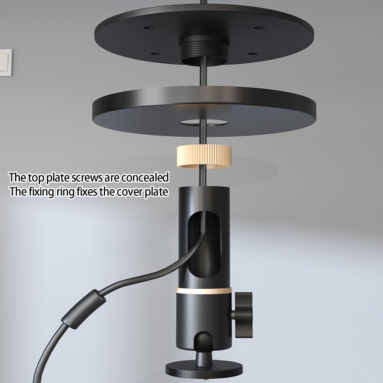 Duty Universals - Supporto da soffitto per proiettore con interfacce da 1/4" per home theater e uffici. Utilizza un robusto supporto a soffitto scorrevole