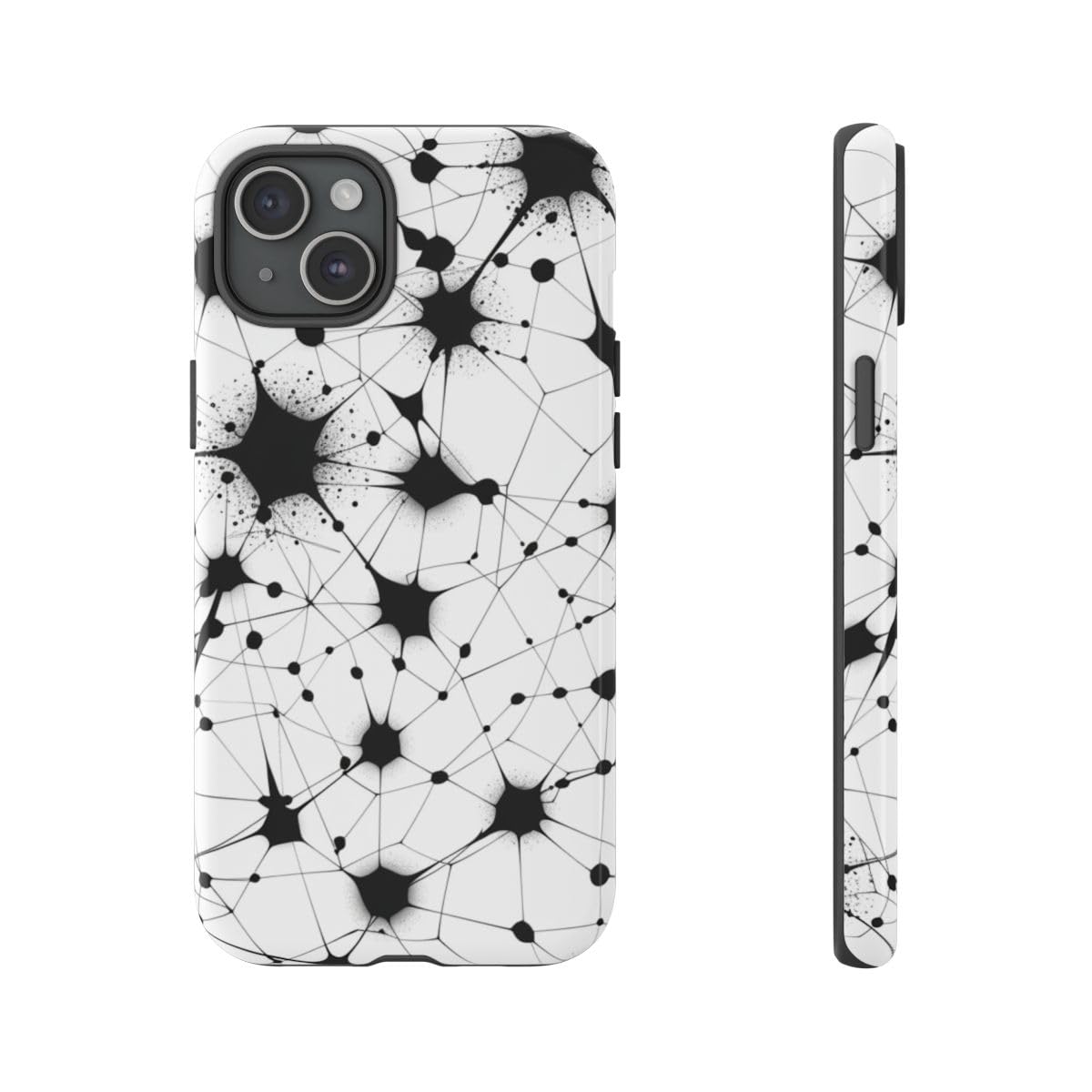Coque iPhone 15 Plus motif abstrait rigide finition brillante