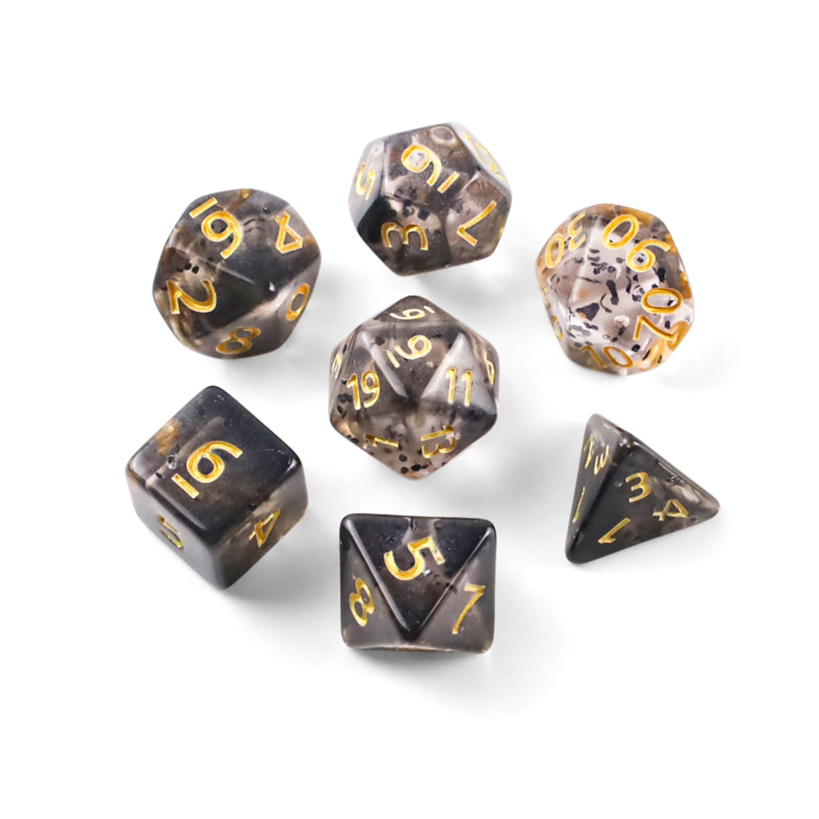 7 Stück DND-Würfel-Set, Polyedrische Würfel Set, für Dungeon and Dragons | Würfel für MTG, Spielwürfel RPG Rollenspiele Tischspiele D&D D20 D12 D10 D8 D6 D4