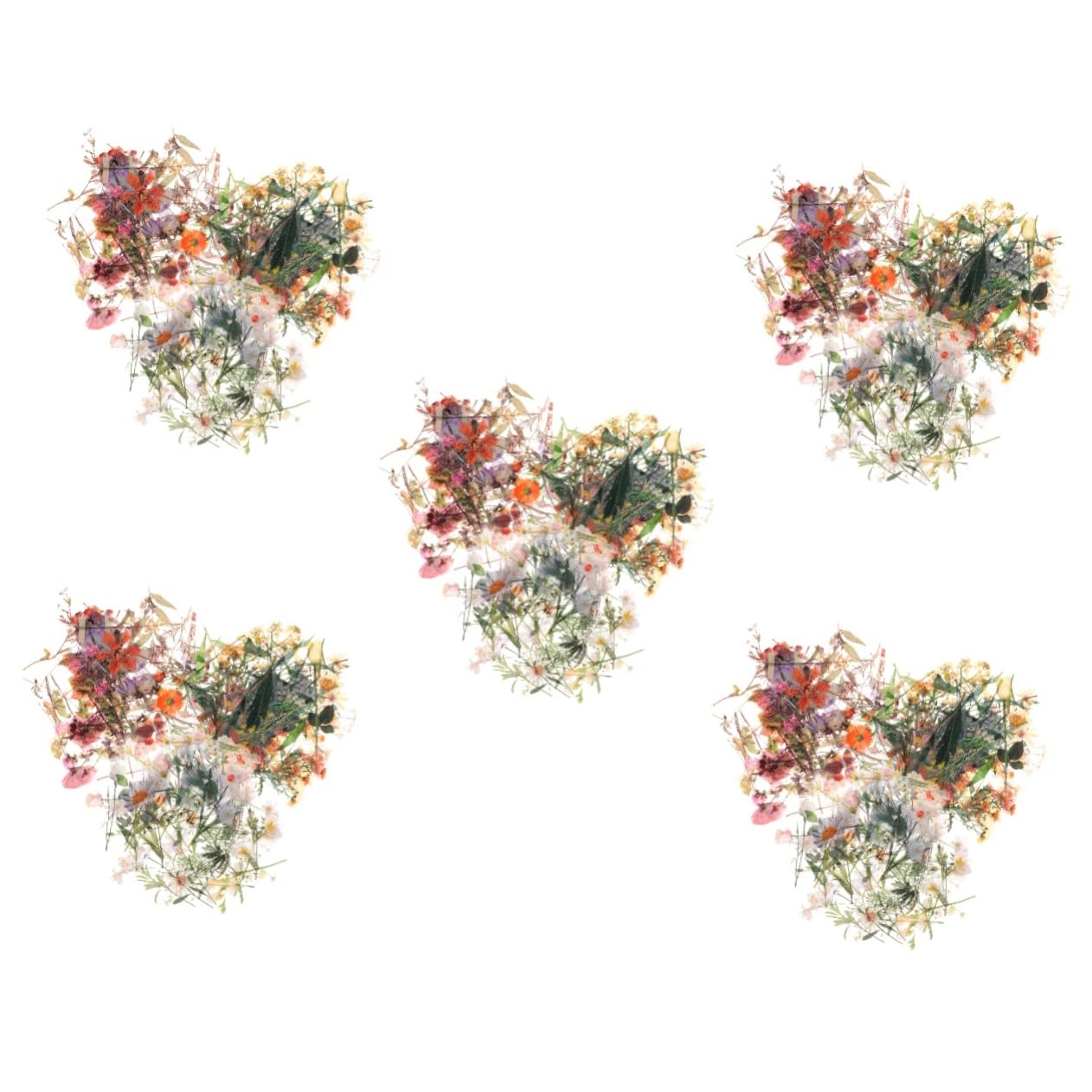 SHINEOFI 600piezas Pegatinas Transparentes De Flores Vintage Para Scrapbooking y Manualidades y Resistentes Al Agua Material De Para y Tarjetas