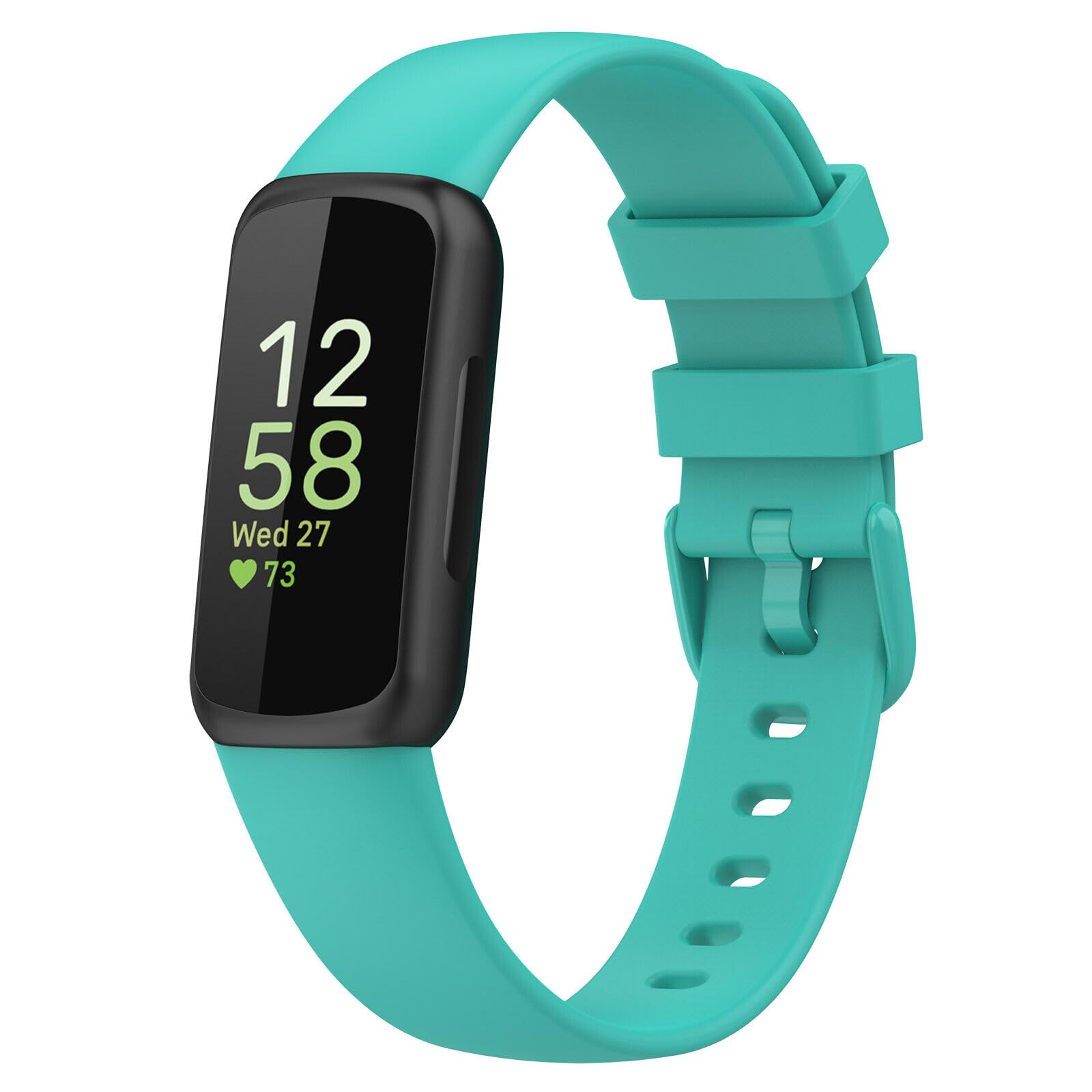 Panda Bobo Compatible for Fitbit Inspire 3 Strap, Soft Silicone Adjustable Sport Replacement Wrist Bands for Women Men (Small, Teal) — image 1