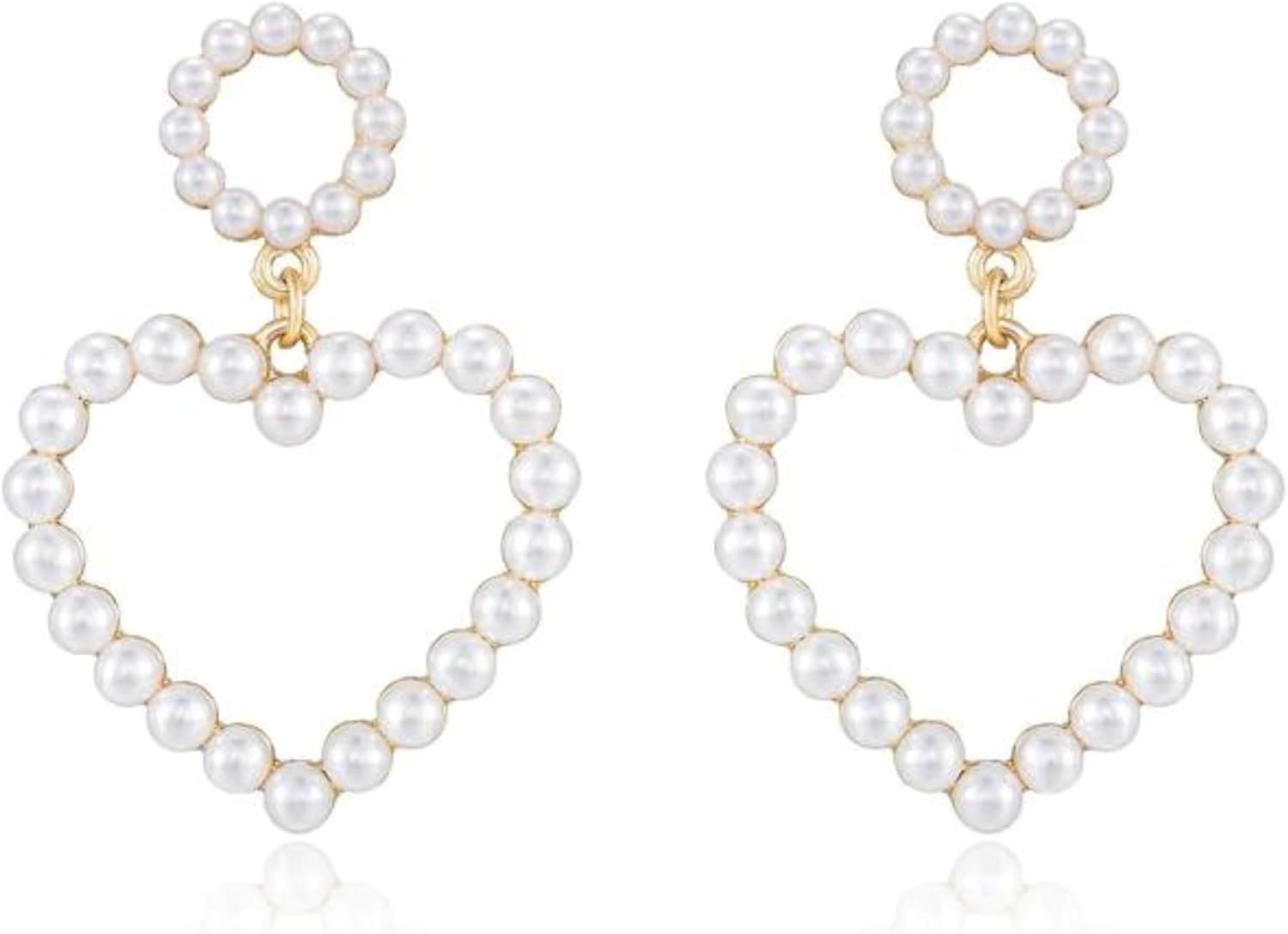 Ettika Dangle Earrings for Women. 18k Gold Plated Heart Earrings. Fashion Jewelry. Great Gift