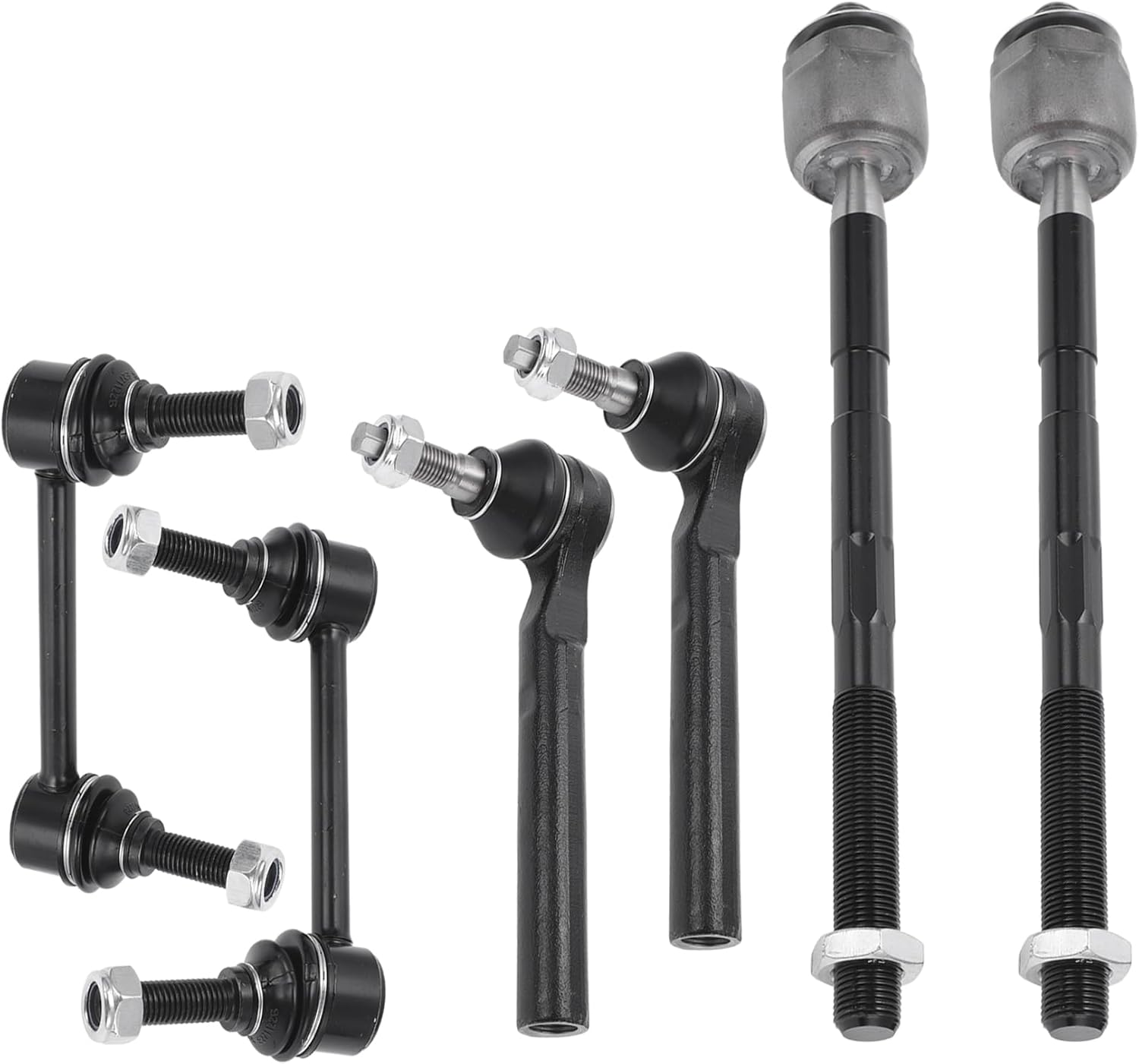 X AUTOHAUX 6 Pcs Front Suspension Kit Outer Inner Tie Rod Ends Front Sway Bar Link for Hummer H3 2006-2010 No.ES800762/EV800609/K750185