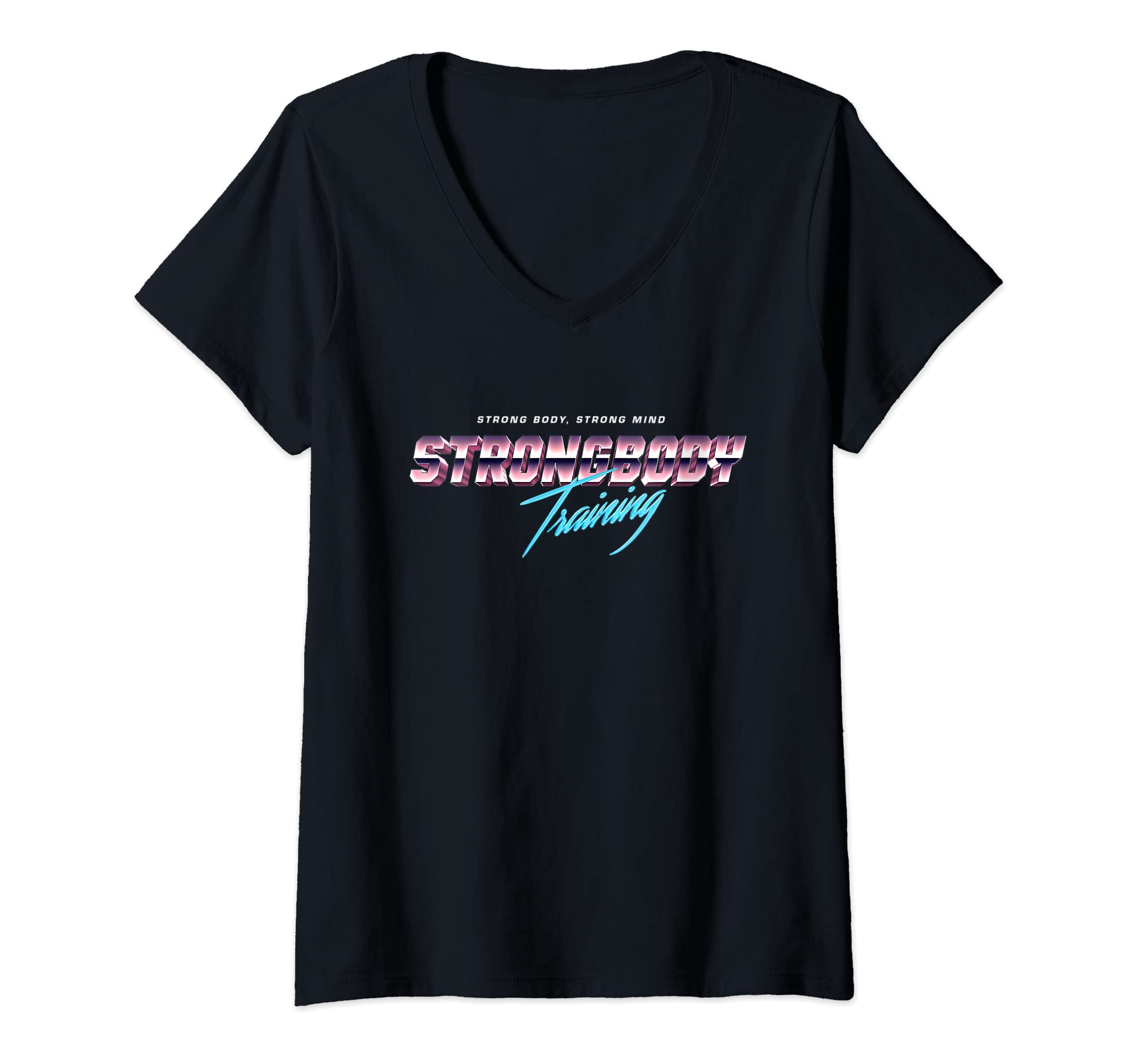 Womens Strongbody Chrome V-Neck T-Shirt
