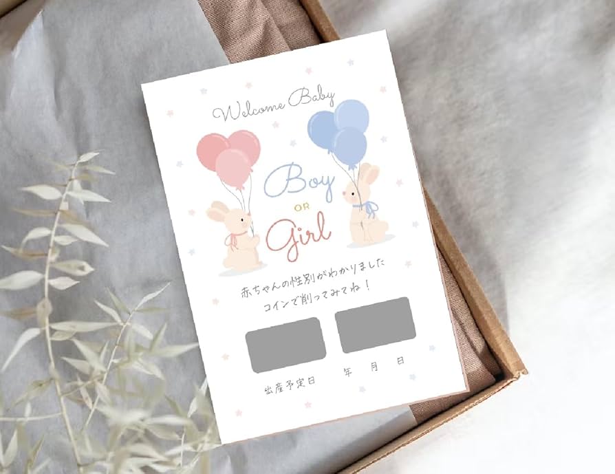 ベビールーちゃん Amazon | 2回分!! お披露目 ジェンダーリビールカード 赤ちゃん