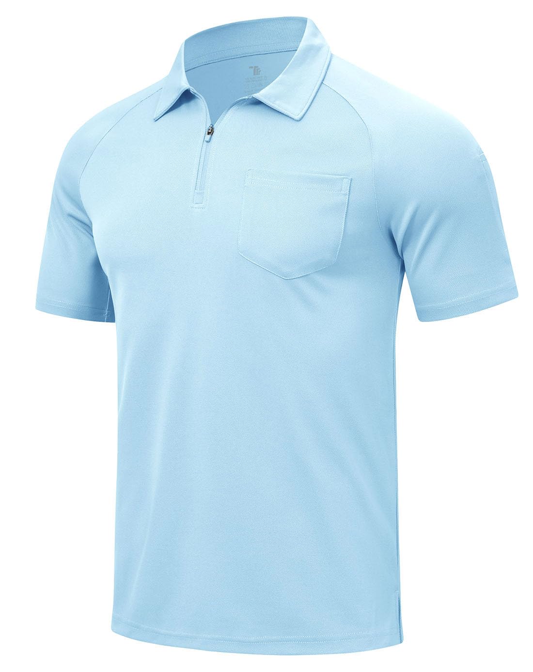 YSENTO Herren Poloshirt Kurzarm Atmungsaktiv Polohemd T Shirts 1/4 Zip Golf Polo Sommer Sport Shirts mit Brusttasche