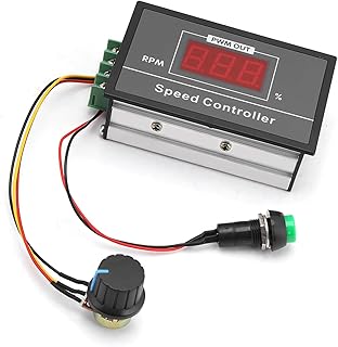Durable DC Motor Speed Controller, DC 6-60V 12V 24V 36V 48V 30A, Speed Adjustable, Convenient and Quick Wiring, with Start Stop Switch with Digital Display