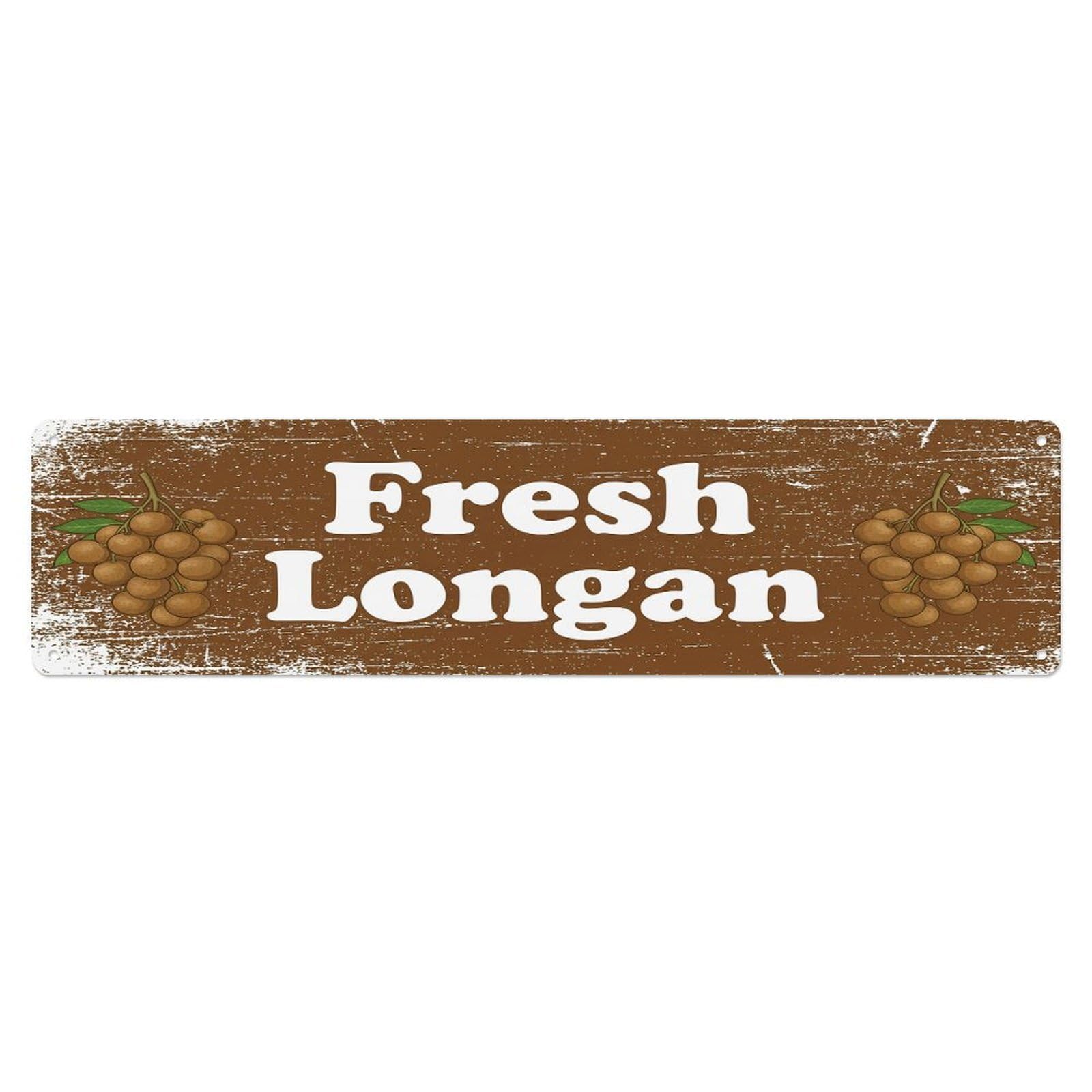 Vintage Fresh Longan Rustic Kitchen Fruit Metal Tin Sign