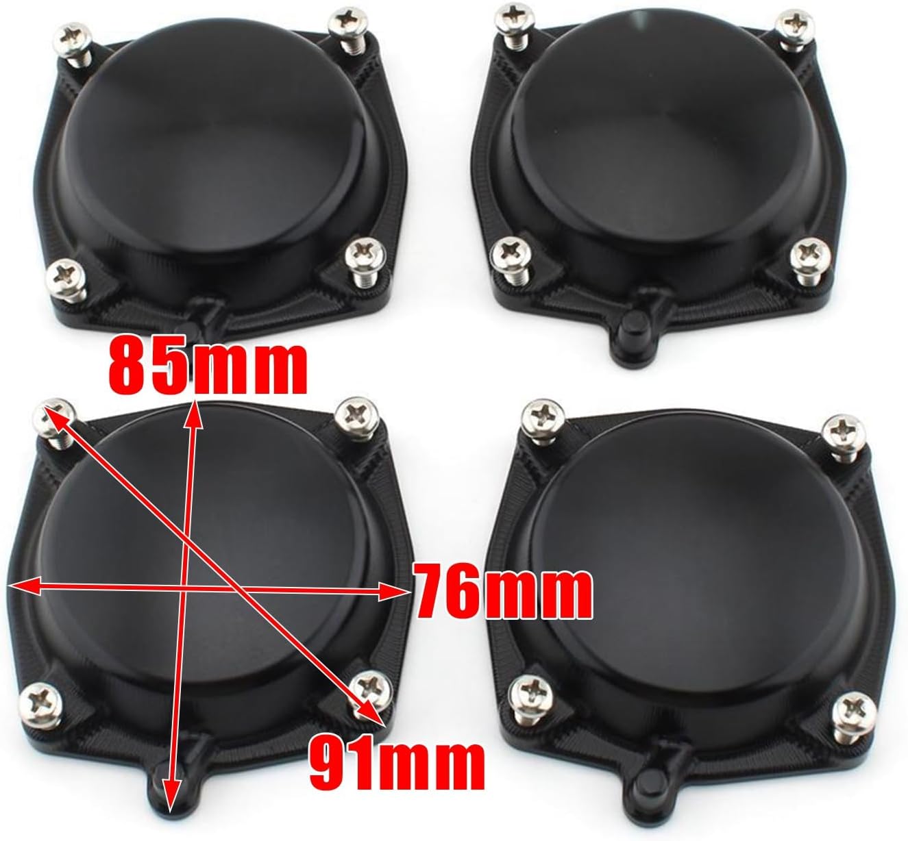 4pcs Black Carburetor Carb Diaphragm Top Caps Cover Compatible with YAMAHA V-max1200 1994 1995 1996 1997-2007
