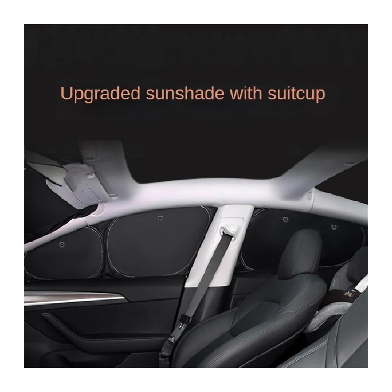 Tendina Auto Laterale Per Tesla Per Il Modello 3 Y Juniper Highland 2021-2026 Auto Finestrini Laterali Parasole Ventose Anteriore Parabrezza Posteriore Privacy(New MY Full 8PCS)