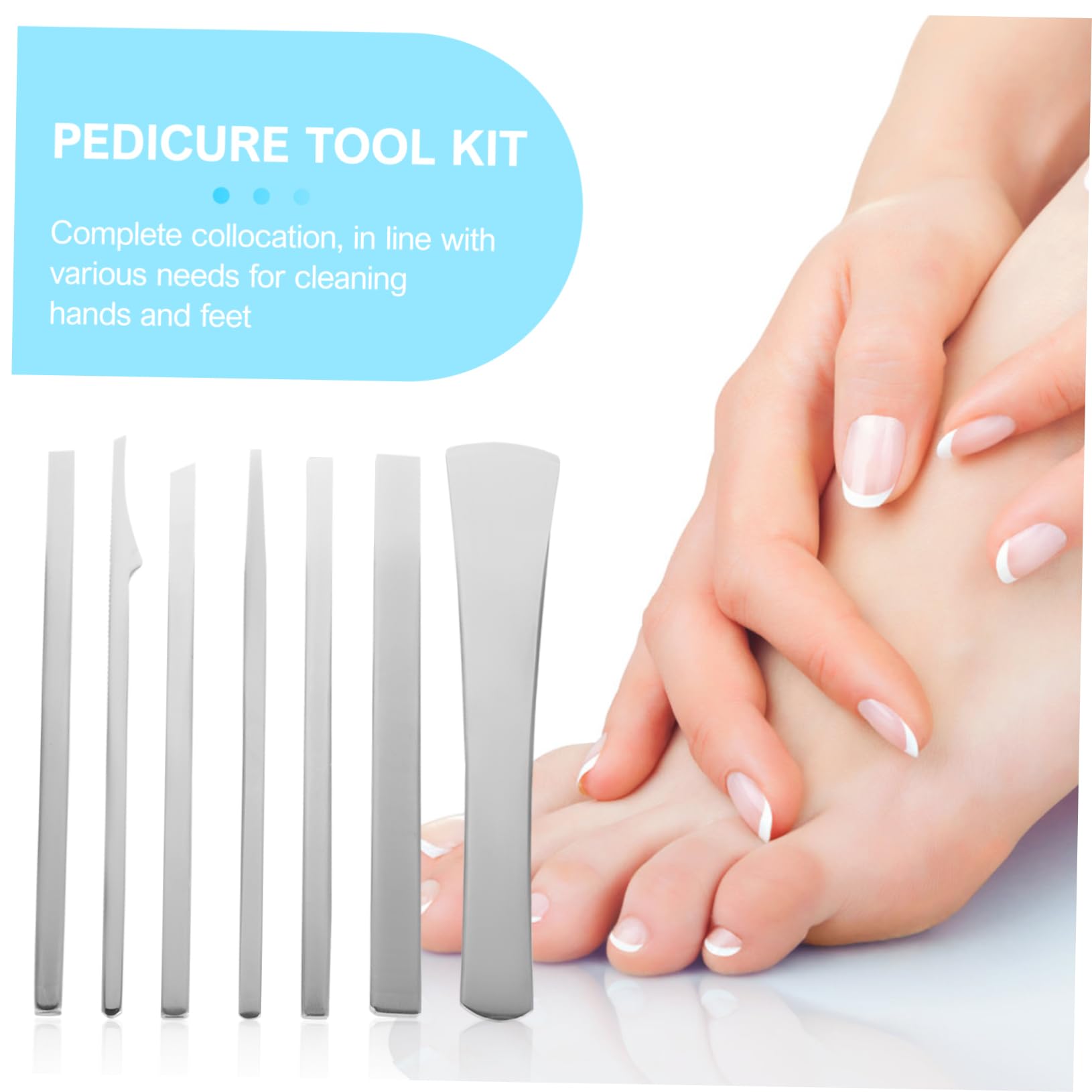 Didiseaon Kit per Pedicure in Acciaio ad Alto Manganese 7 Pezzi Coltelli per Rimuovere Calli ed Esfoliare Pelle Secca, Set Completo per Uso Professionale e Familiare
