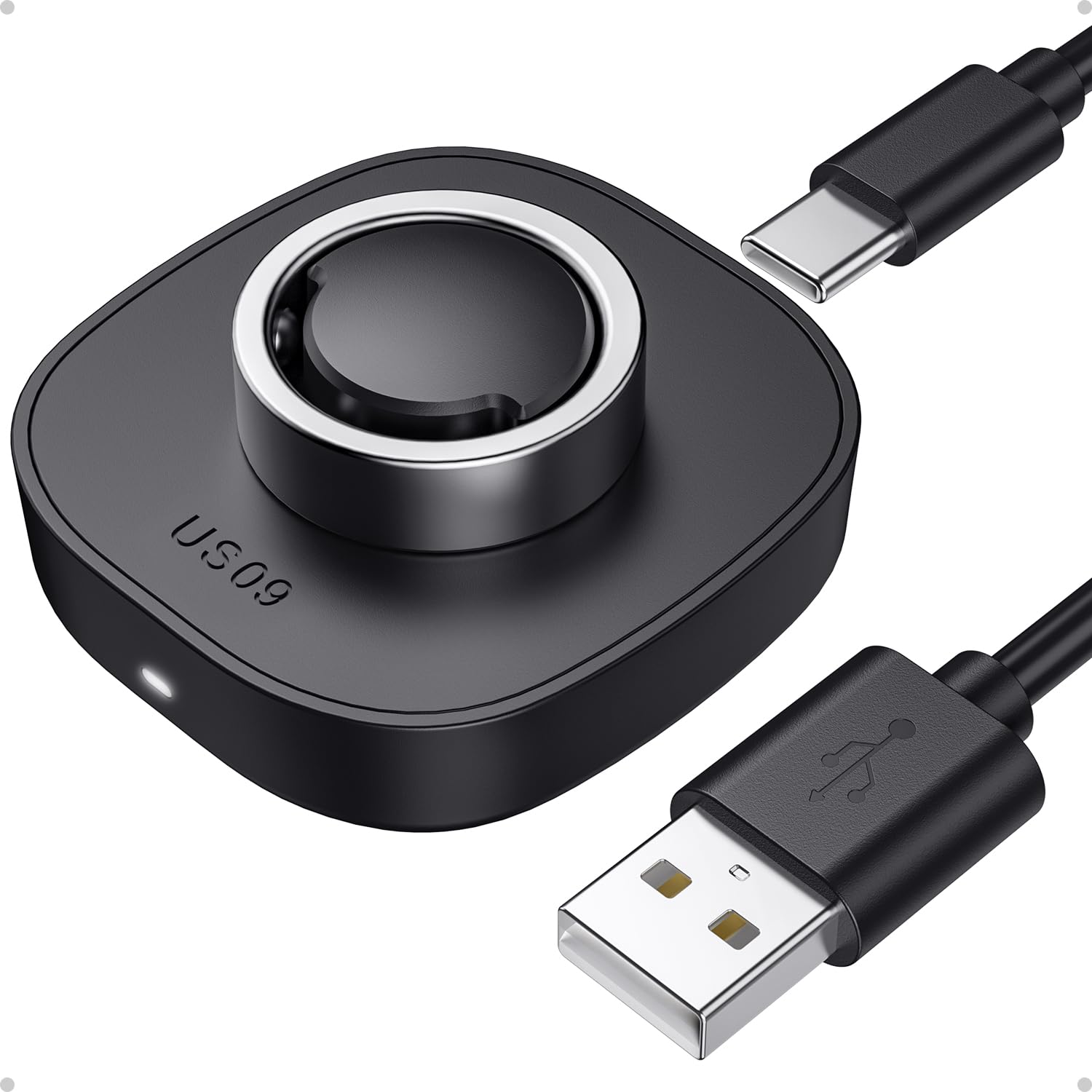 Travel-Friendly Smart Ring Charger, Compatible with Oura Ring Gen3 Charger Size 10, Fast and Safe Charging with USB-C Cable (Black) - Essential for Smart Ring Users-image-28