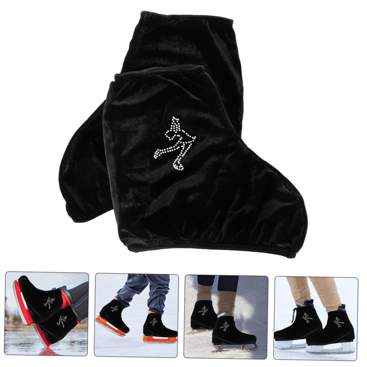 SUPVOX Copripattini Pattini da Hockey Soprapattini Protezioni per Pattini da Ghiaccio Scarpe da Pattinaggio Accessori per Pattini Protezioni per Pattini da Figura Copripattini da