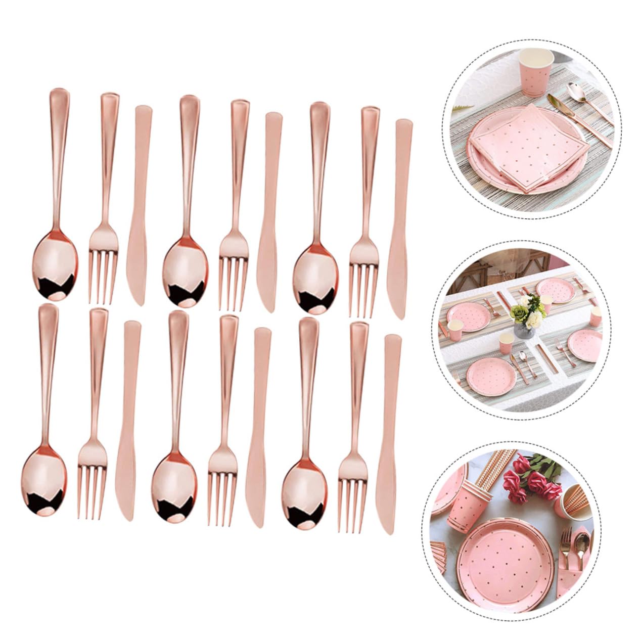 COLLBATH Disposable Dinnerware 1-set Party Cutlery Knives Forks Spoons Perfect for Homes Restaurants Catering