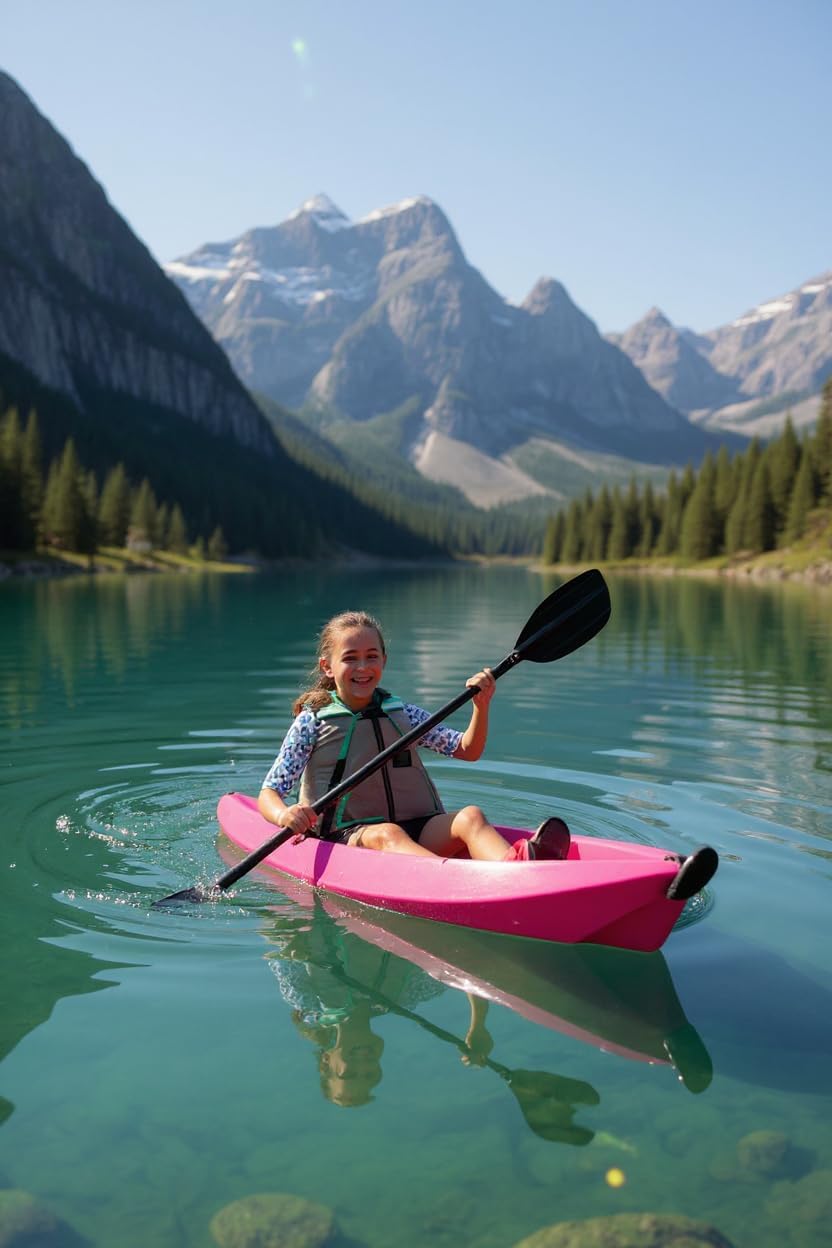 Durable 6' Youth Kayak with Paddle Included,72" x 24" x 10.3" with Paddle - Perfect for Water Adventures and Sports Enthusiasts