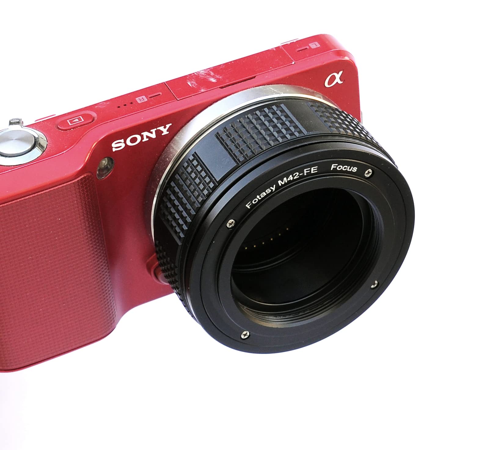 Fotasy M42 obiettivo a Sony NEX E-mount anello adattatore/macro Elicoide, nero (NA42 F)