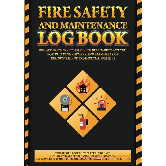 Buy Fire Safety and Maintenance Log Book Record Book to comply with