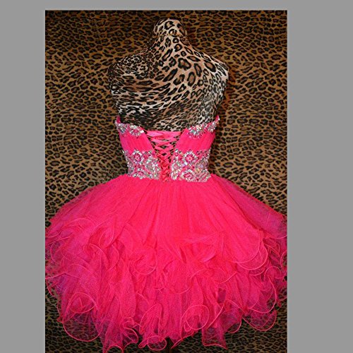 Kivary® Short Sweetheart Beaded Crystals Sequins Tulle Prom Homecoming Dresses4