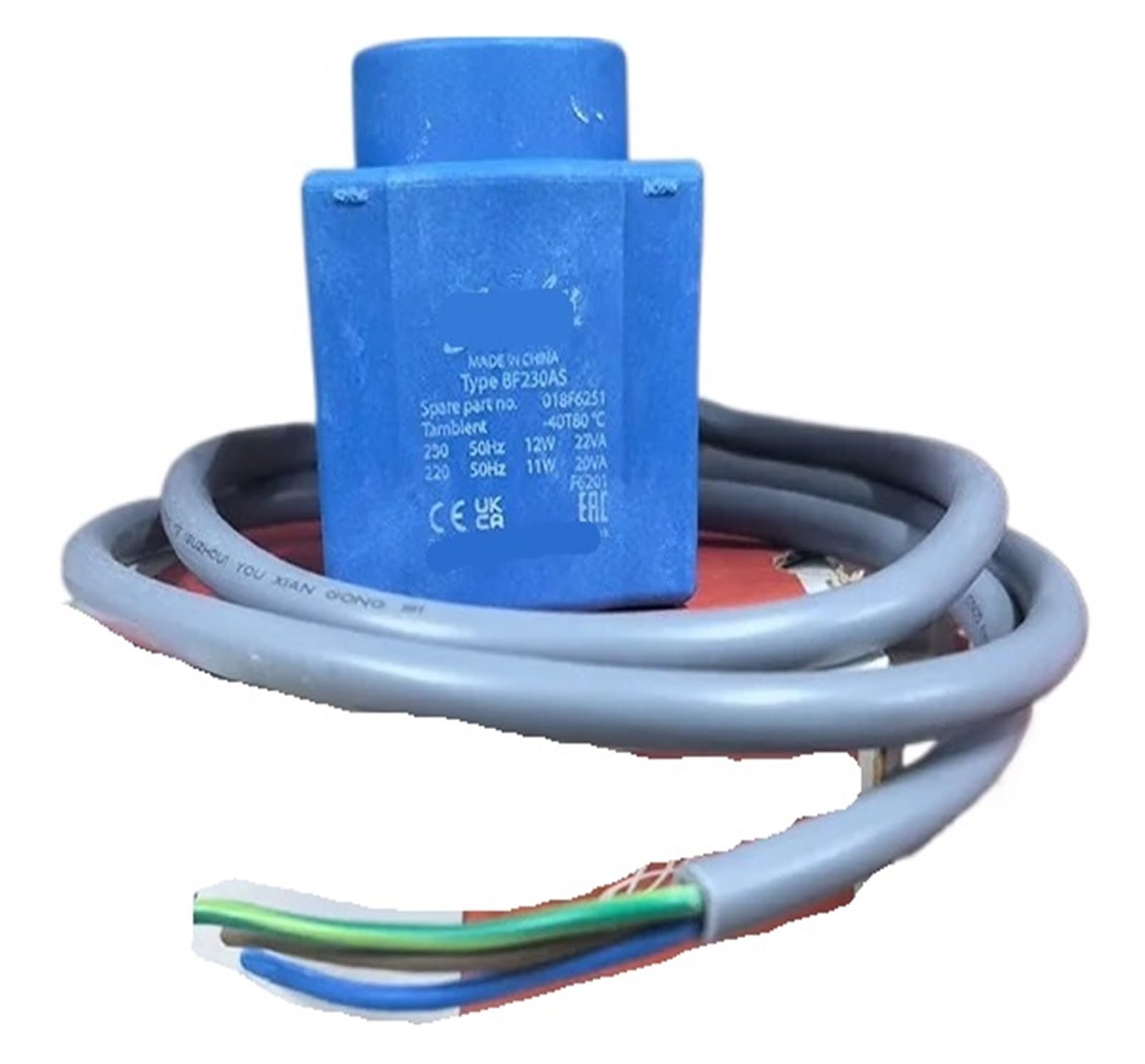 Bobine d'électrovanne 018F6252 bobinage cuivre de rechange pour valve 018F6251 018F6282
