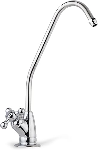 iSpring GS3 Filtro de ósmosis inversa sin plomo Agua potable, grifo RO sin espacio de aire premium, cromado