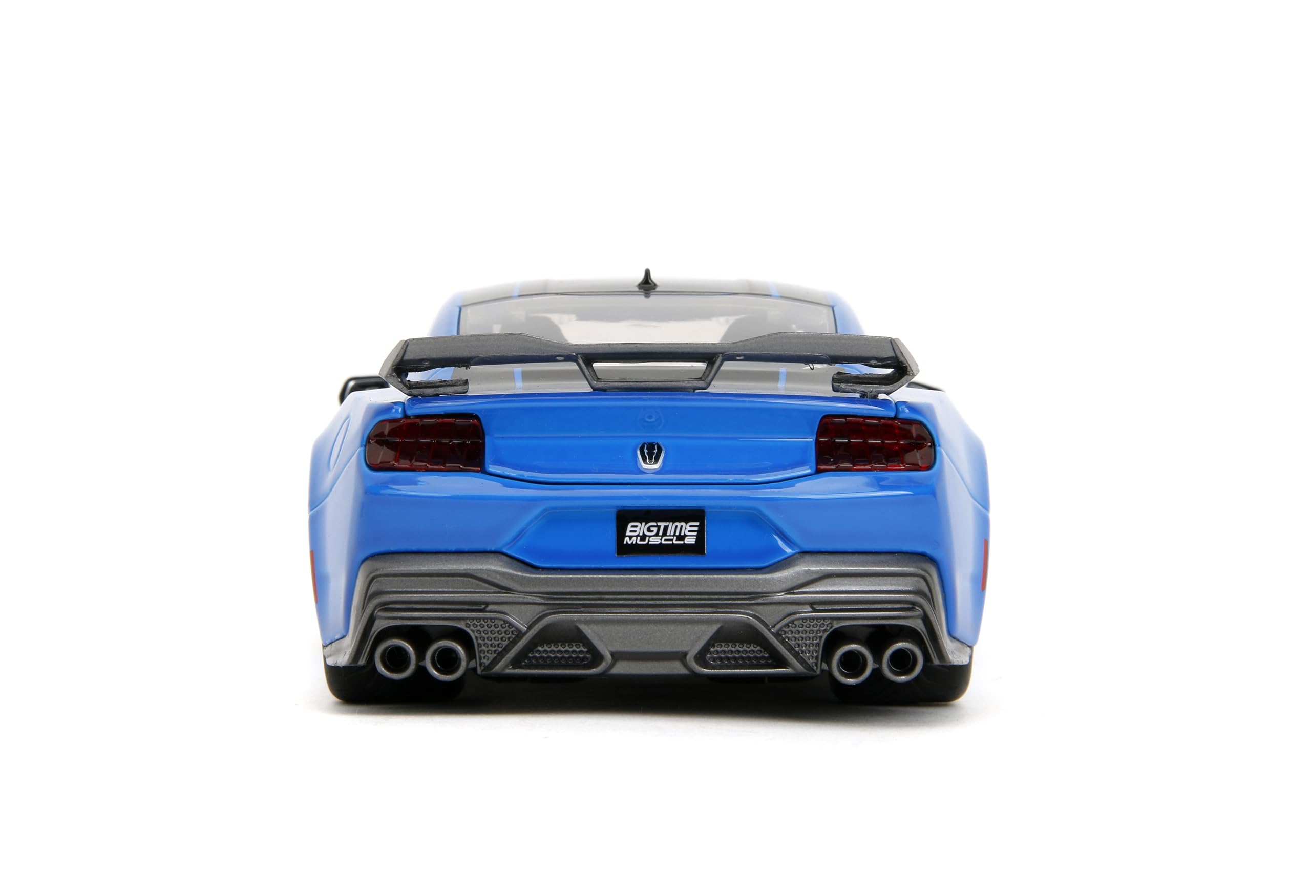 Jada 35276 2024 Dark Horse Blue Metallic mit schwarzen und grauen Streifen, Bigtime Muscle Series 1/24 Druckguss-Modellauto