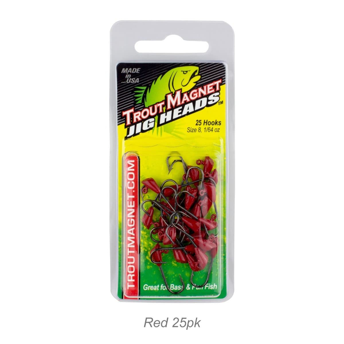 Trout Magnet Jig Heads - 1/64 oz - 25 Pack - Shad Dart Head Shape