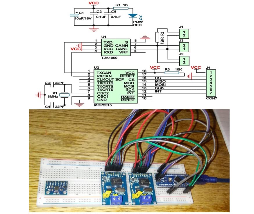 MCP2515 CAN Bus Module TJA1050 Transceiver 5V Arduino Raspberry