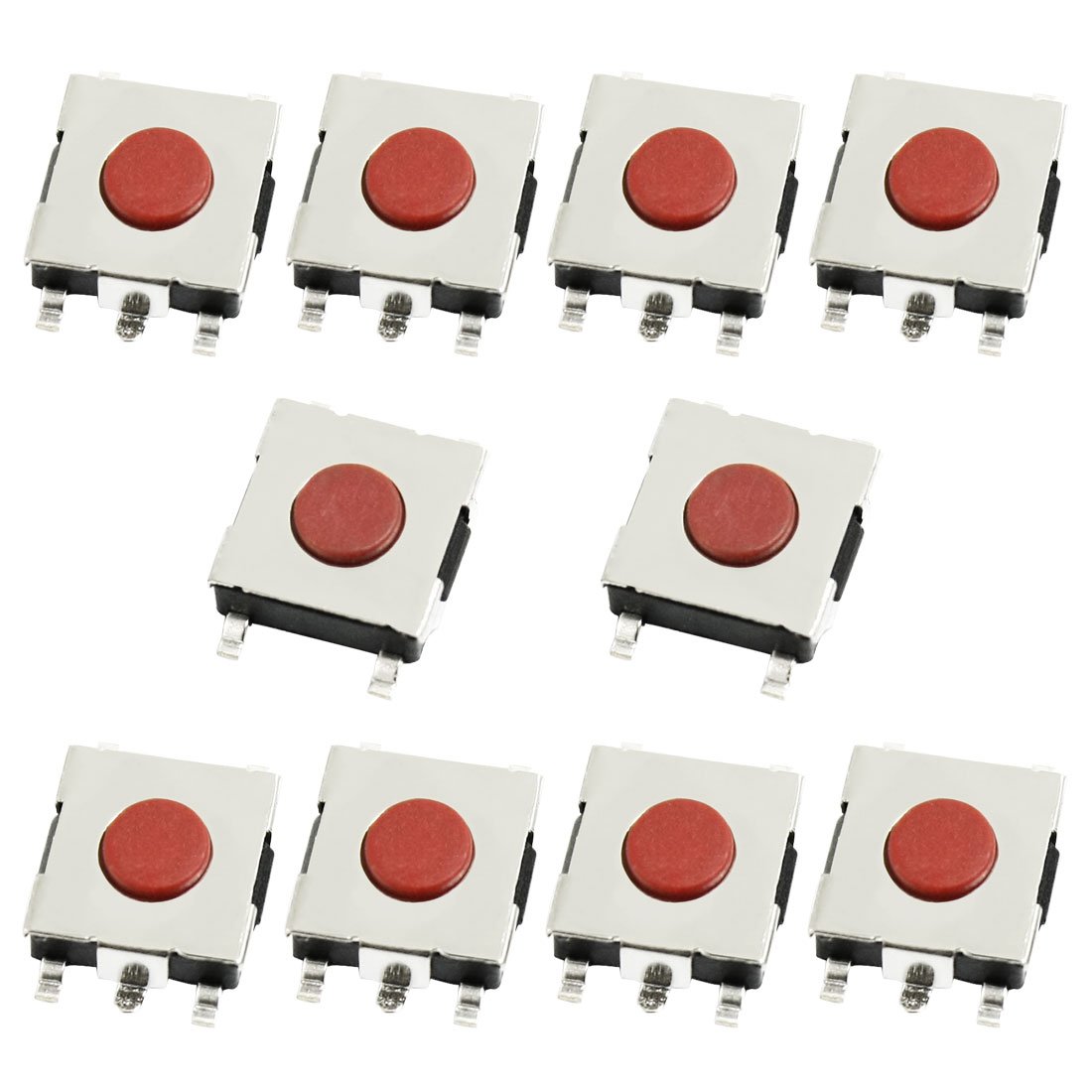 sourcingmap 10 Pcs 6x6x2.5mm PCB Momentary Tact Push Button Switch 4