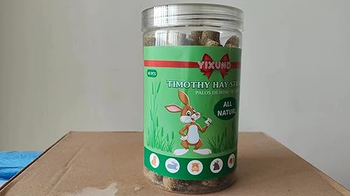 Miniatura 7 de YIXUND Timothy - Palitos de heno para conejos, 40 unidades, juguetes masticables de conejo, juguetes de hámster, dientes molares, naturales, hechos