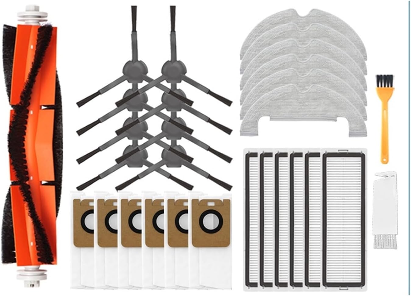 Accessories: Dust Bag, HEPA Filter, Main Brush, Mop, Robot Vacuum Cleaner, Replacement Parts. Compatible with The Dream Robot Z10 Pro / L10 Plus (Color : Set k)