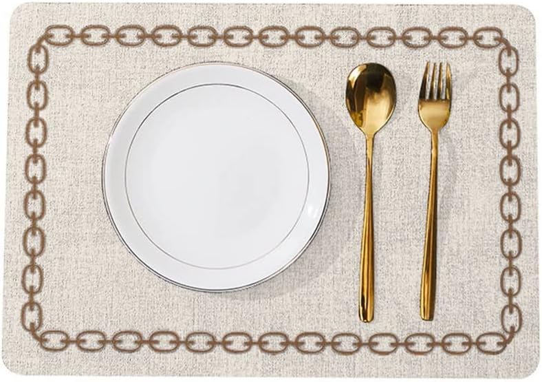 Fabric Placemats Ins Wind Print Insulation Mat Scandinavian Western Table Mat Double-Sided Plate Mat(E)