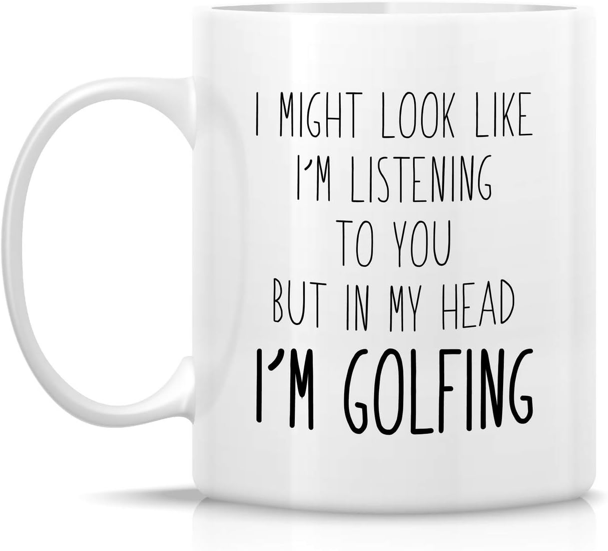 Retreez Funny Mug - Look Like I'm Listening to You But in My Head I'm Golfing Golf 11 Oz Ceramic Coffee Mugs - Funny, Sarcastic, Inspirational birthday gifts for man, friends, coworkers, siblings, dad - Image 2