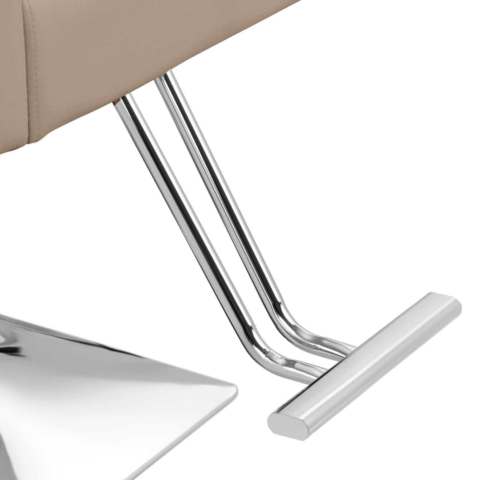 Physa Friseurstuhl Ribbleton mit Fußstütze Sitzhöhe 49-63 cm Belastbarkeit 150 kg beige Barberstuhl Friseursessel höhenverstellbar Bedienstuhl Friseur