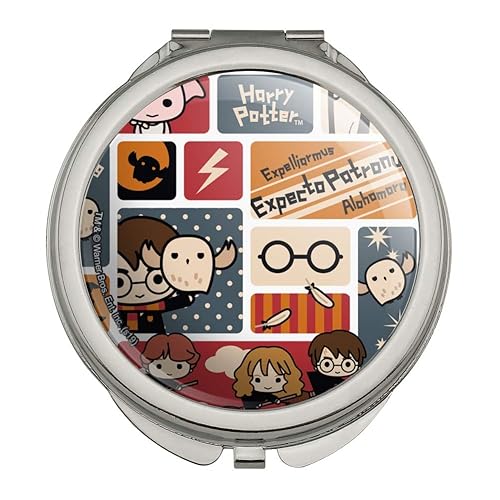 Harry Potter Lindo Patrón Chibi Compacto Bolso De Viaje Bolso De Maquillaje Espejo