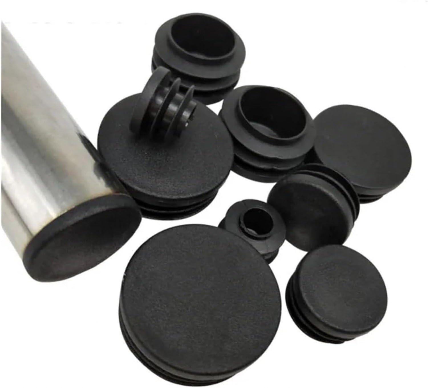 4 szt. czarne zatyczki do nóg rur i mebli, 90mm, 4PCS