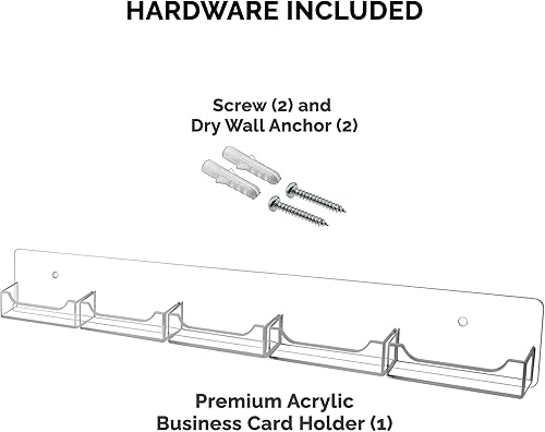 Miniatura 9 de Marketing Holders Tarjetero de pared acrílico negro horizontal con capacidad para tarjetas de regalo de un solo bolsillo de 3.5 x 2 pulgadas,