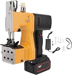 Machine à coudre sans fil pour sacs, machine à fermer les sacs portable 36V Li batterie, machine à coudre automatique pour sacs tissés avec fil et batterie pour sacs de nourriture, sacs en jute, sacs de semences