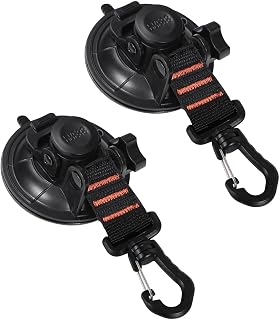 REDCAMP Heavy Duty Suction Cup Anchor with Securing Hook Tie Down, Removable Camping Tarp Accessory as Car Side Awning, 2 Pieces/4 Piecces/6 Piecces/8 Piecces